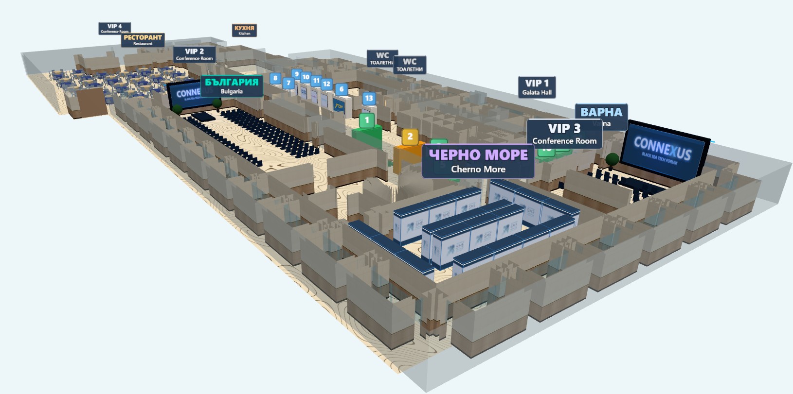 3D exhibition floor plan